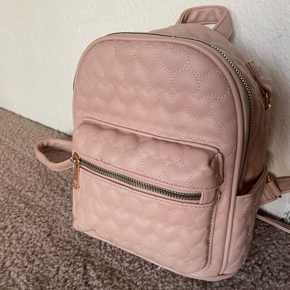 madden girl pink heart backpack